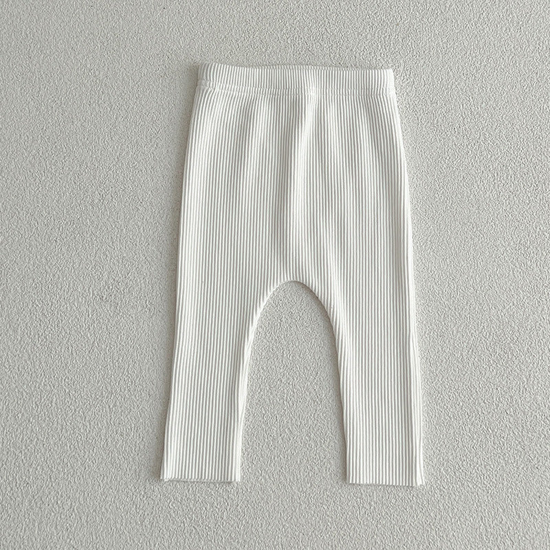 Baby Comfy Stretch Leggings - Solid Color Trousers
