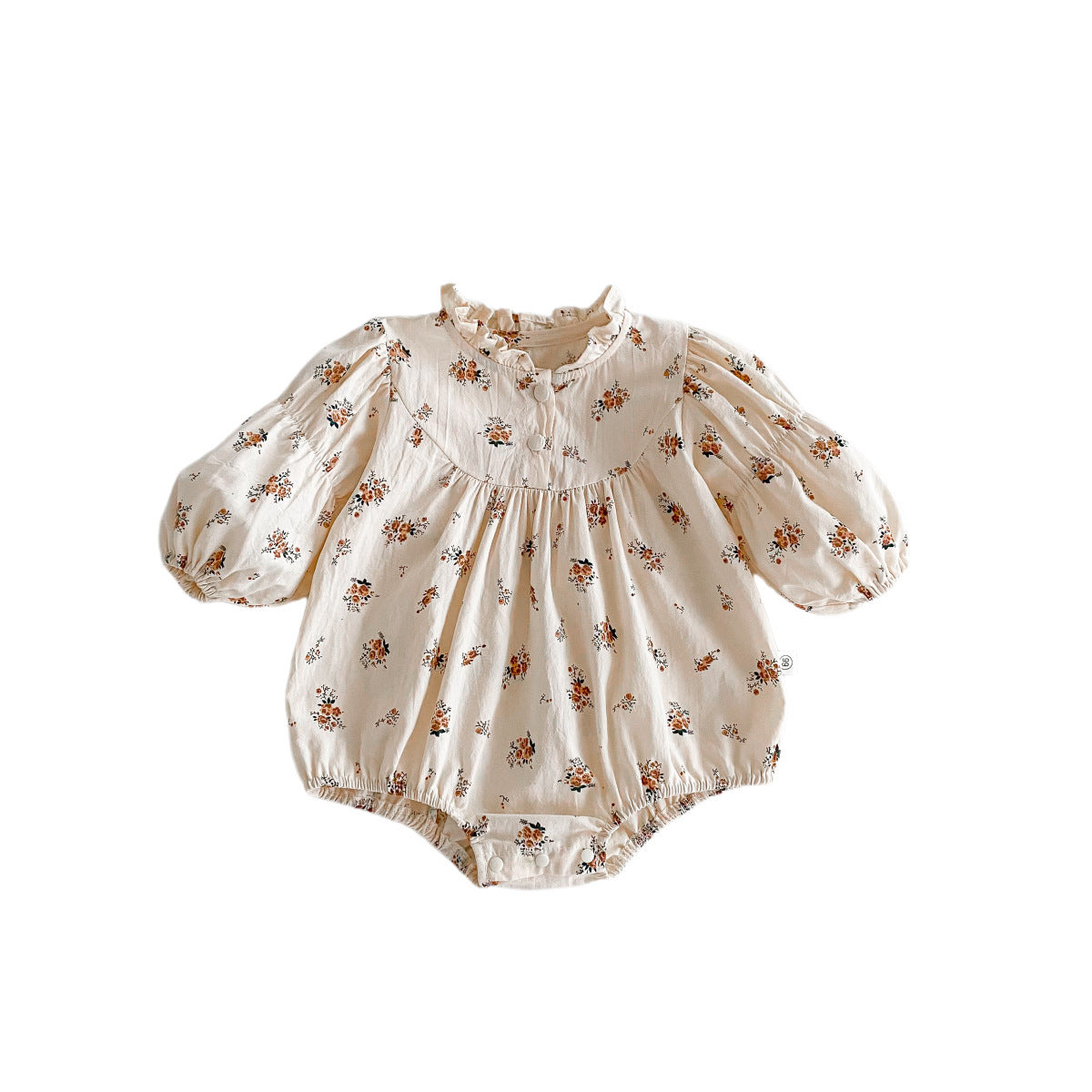 Girls' Spring Thin Korean Floral Long Sleeve Butt Wrap Clothes
