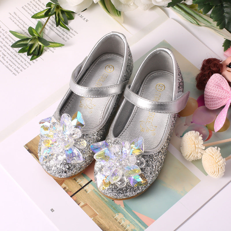 New frozen ice and snow crystal shoes