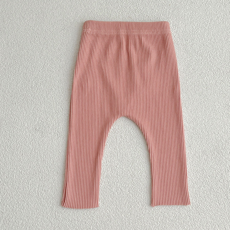 Baby Comfy Stretch Leggings - Solid Color Trousers