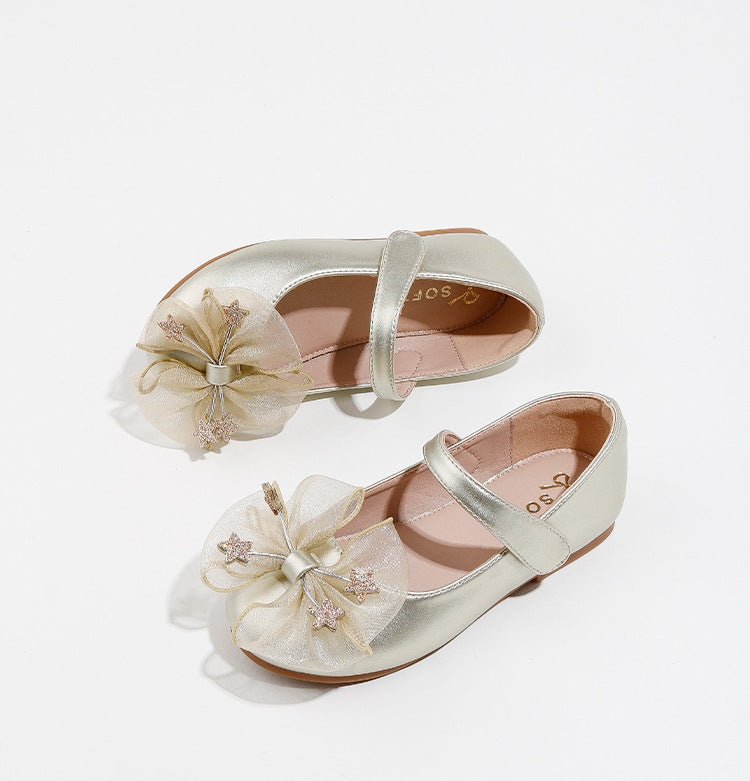 Girls New Soft Bottom Big Children's Princess Shoes
