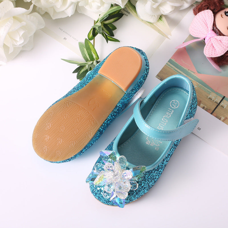 New frozen ice and snow crystal shoes