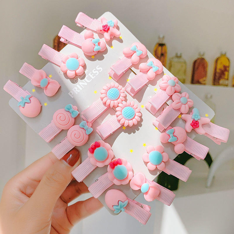 Children's Hairpin Set, Handmade Clip Bag, Fabric Hairpin