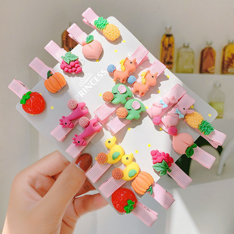 Children's Hairpin Set, Handmade Clip Bag, Fabric Hairpin