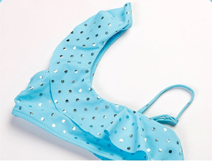 Children'S Swimsuit Women'S Split Baby Ruffled Polka Dot Swimsuit Foreign Trade Cross-Border Children'S Bikini