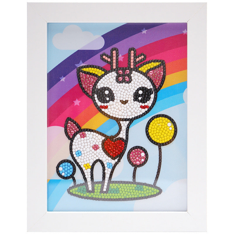 DIY Spezielle Formigen Diamant Malerei Cartoon Prinzessin Bild Diamant Stickerei Kinder Wohnkultur Geschenk Mit Holz Rahmen