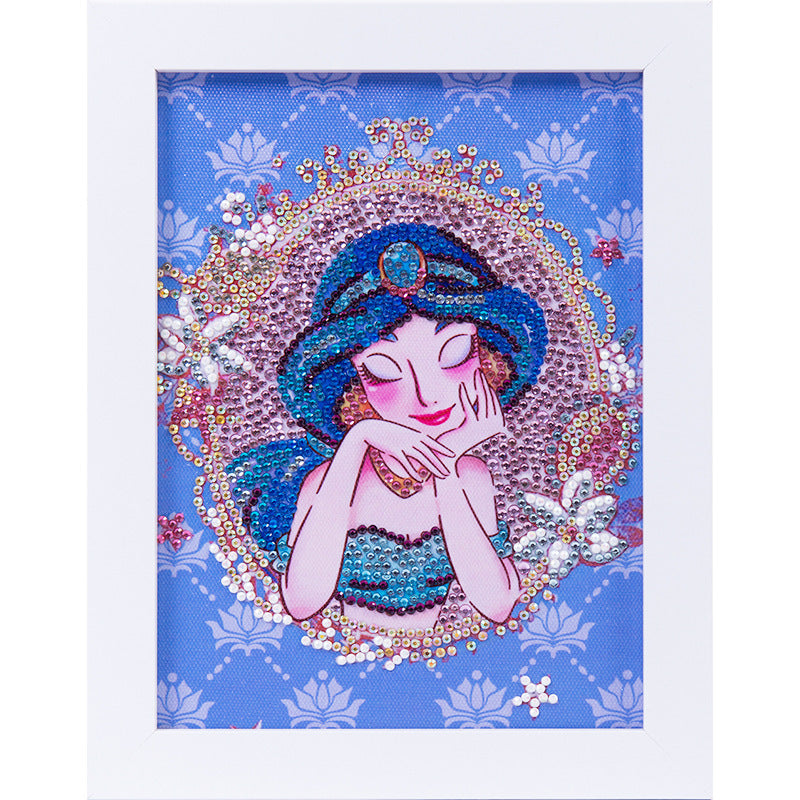 DIY Spezielle Formigen Diamant Malerei Cartoon Prinzessin Bild Diamant Stickerei Kinder Wohnkultur Geschenk Mit Holz Rahmen
