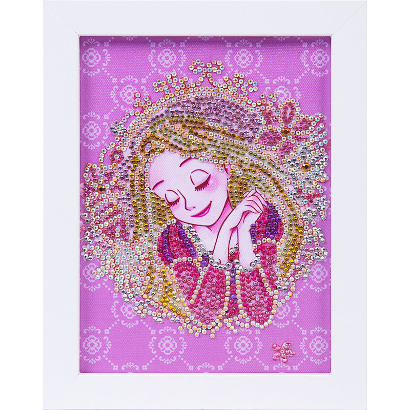 DIY Spezielle Formigen Diamant Malerei Cartoon Prinzessin Bild Diamant Stickerei Kinder Wohnkultur Geschenk Mit Holz Rahmen