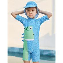 Boys swimming in one piece