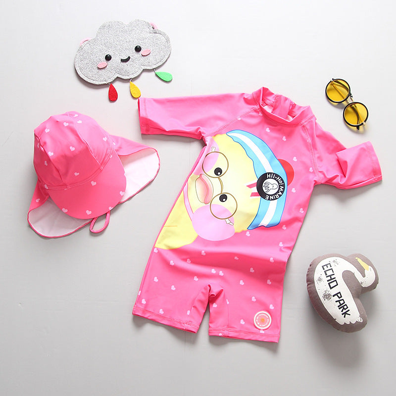Korean baby girl infant sunscreen swimwear