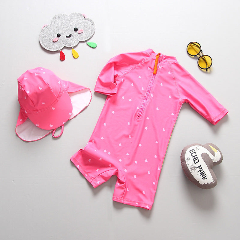 Korean baby girl infant sunscreen swimwear
