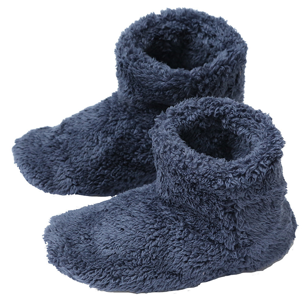 Couples Japanese Style High Boots Bag With Month Shoes Coral Fleece