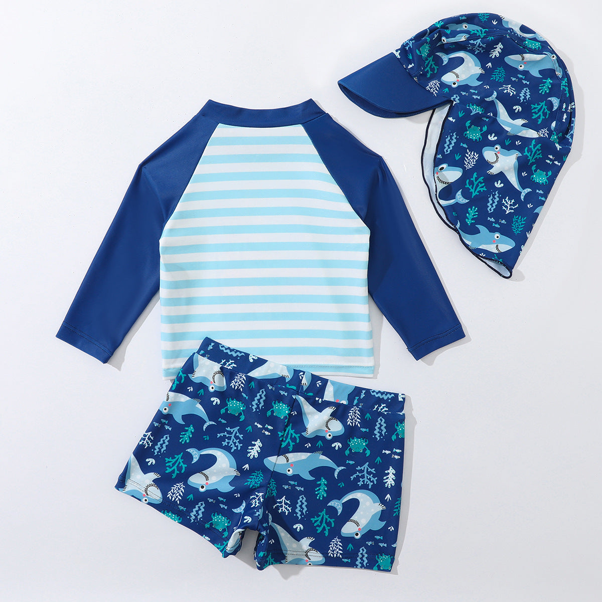 New Boy Split Swimsuit Long Sleeve Sun Protection