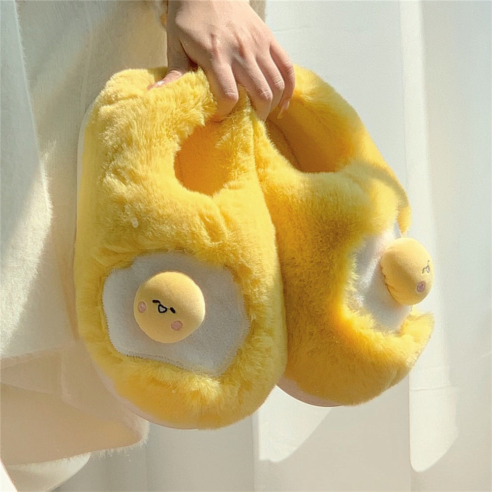 Duck Paw Cotton Slippers For Indoor Use, Warm And Non Slip