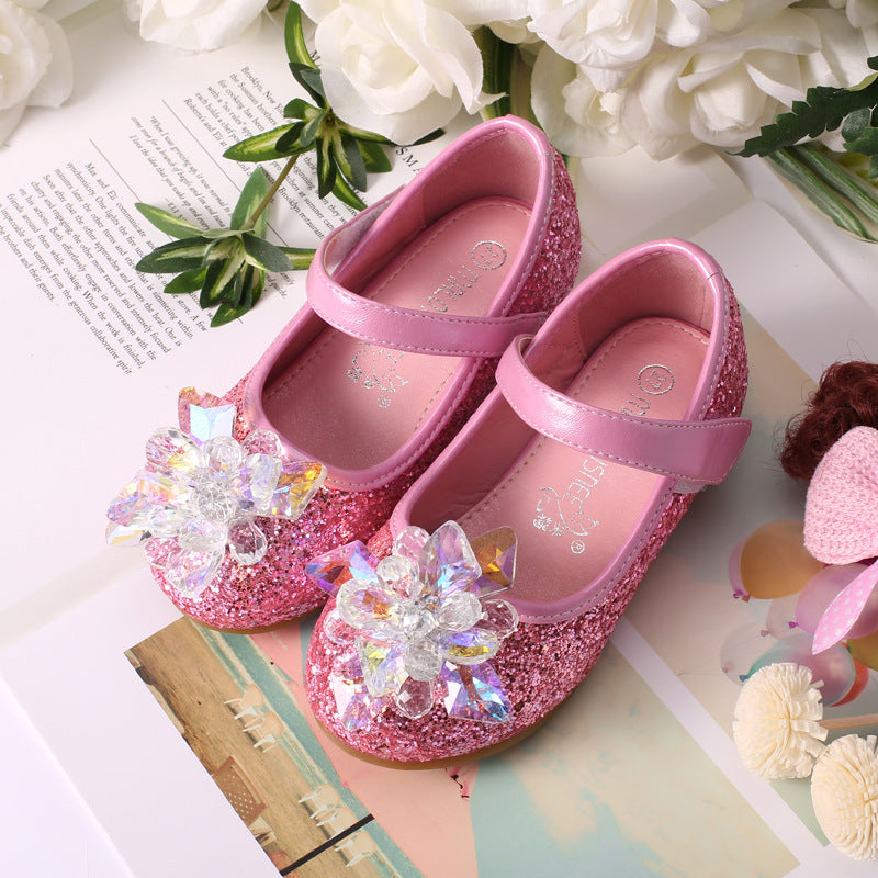 New frozen ice and snow crystal shoes