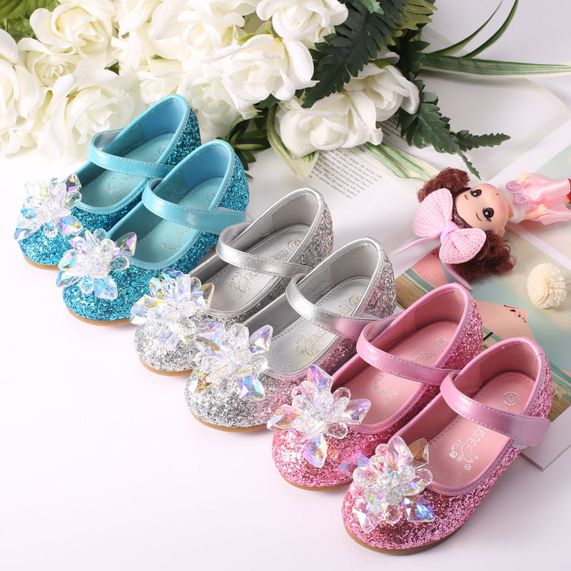 New frozen ice and snow crystal shoes