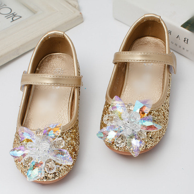 New frozen ice and snow crystal shoes