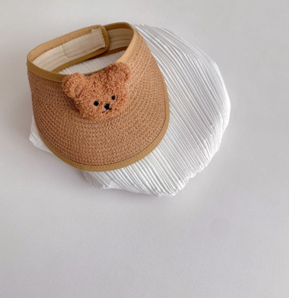 Children's Foldable Empty Top Super Cute Shade Bear Hat