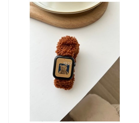 Ladies' Plush Bracelet With Rubber Strap