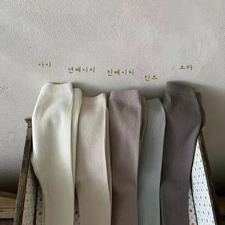 Baby Comfy Stretch Leggings - Solid Color Trousers
