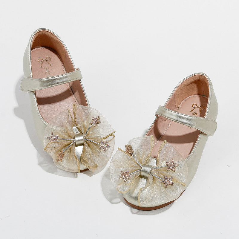 Girls New Soft Bottom Big Children's Princess Shoes