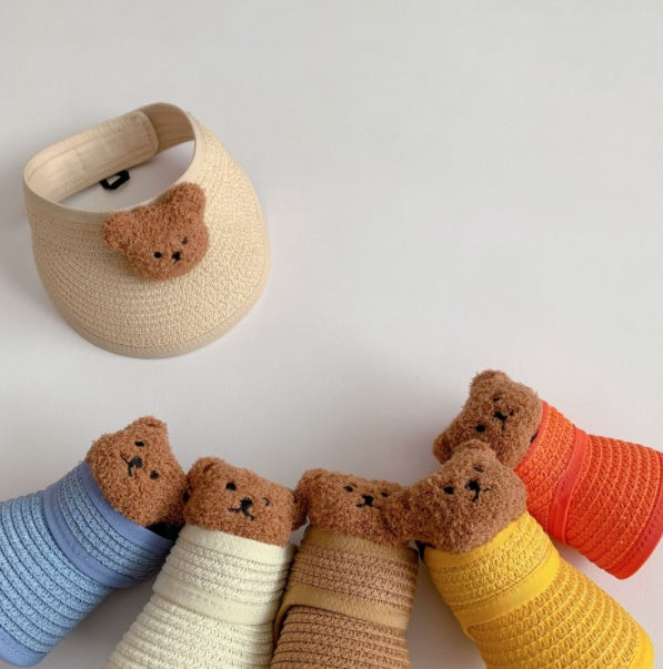Children's Foldable Empty Top Super Cute Shade Bear Hat