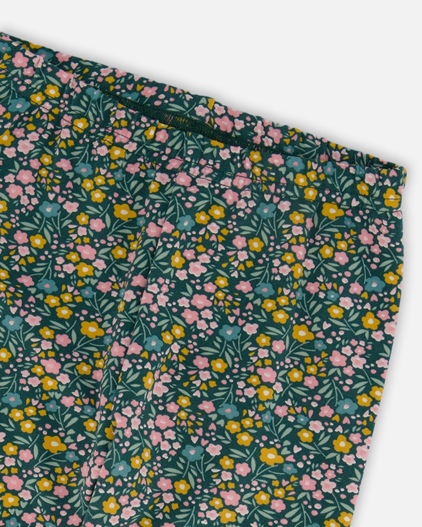 Leggings Green With Flower Print