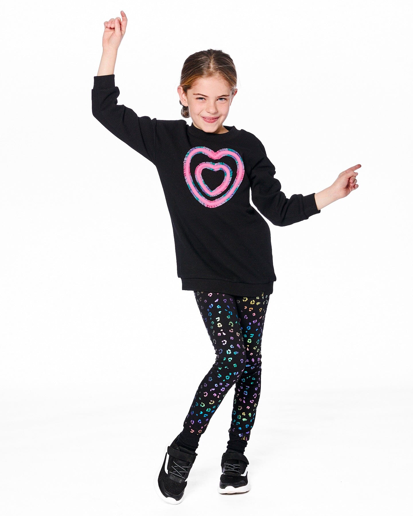 Stretch Jersey Leggings Multicolor Leopard Print