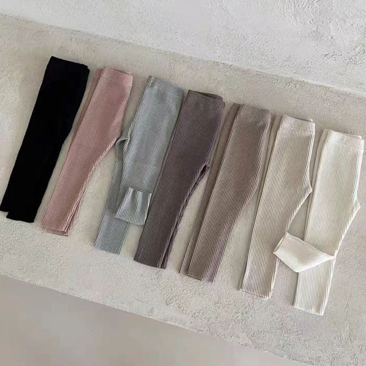 Baby Comfy Stretch Leggings - Solid Color Trousers