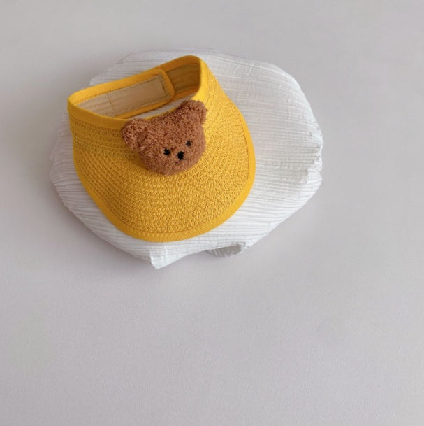 Children's Foldable Empty Top Super Cute Shade Bear Hat
