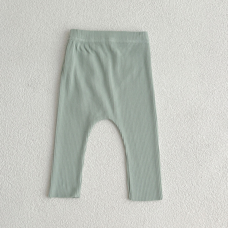 Baby Comfy Stretch Leggings - Solid Color Trousers