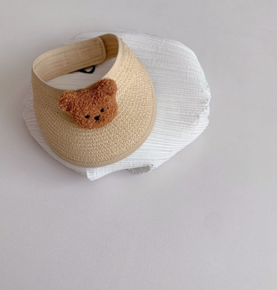 Children's Foldable Empty Top Super Cute Shade Bear Hat