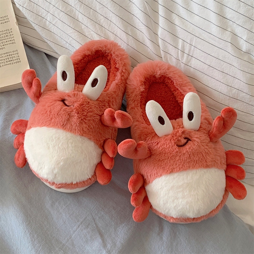 Duck Paw Cotton Slippers For Indoor Use, Warm And Non Slip