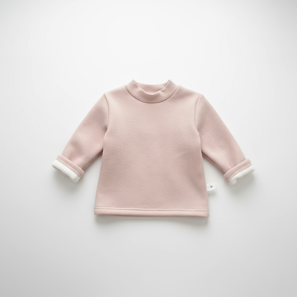 CozyKids Fleece High Neck Thermal Top for Girls