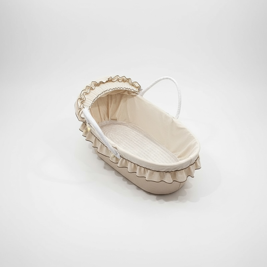 CradleWheels: Portable Solid Wood Baby Stroller Bed