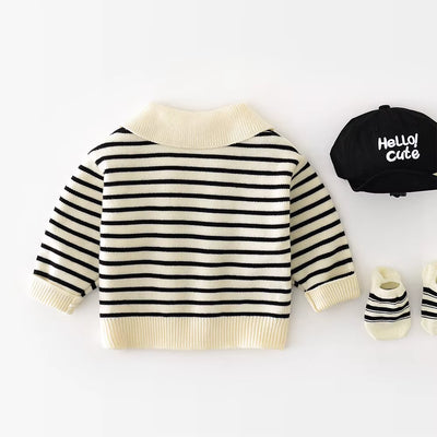 9M-3T Baby Sweaters Classical Striped Baby Boys Knitwear Toddler Girls Sweaters Boys Cardigans