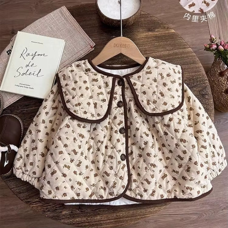 Girls' Cotton Coat Forest Style Children'S Winter Clothes, New Styles of Girls' Baby Cotton Jacket, Autumn and Winter