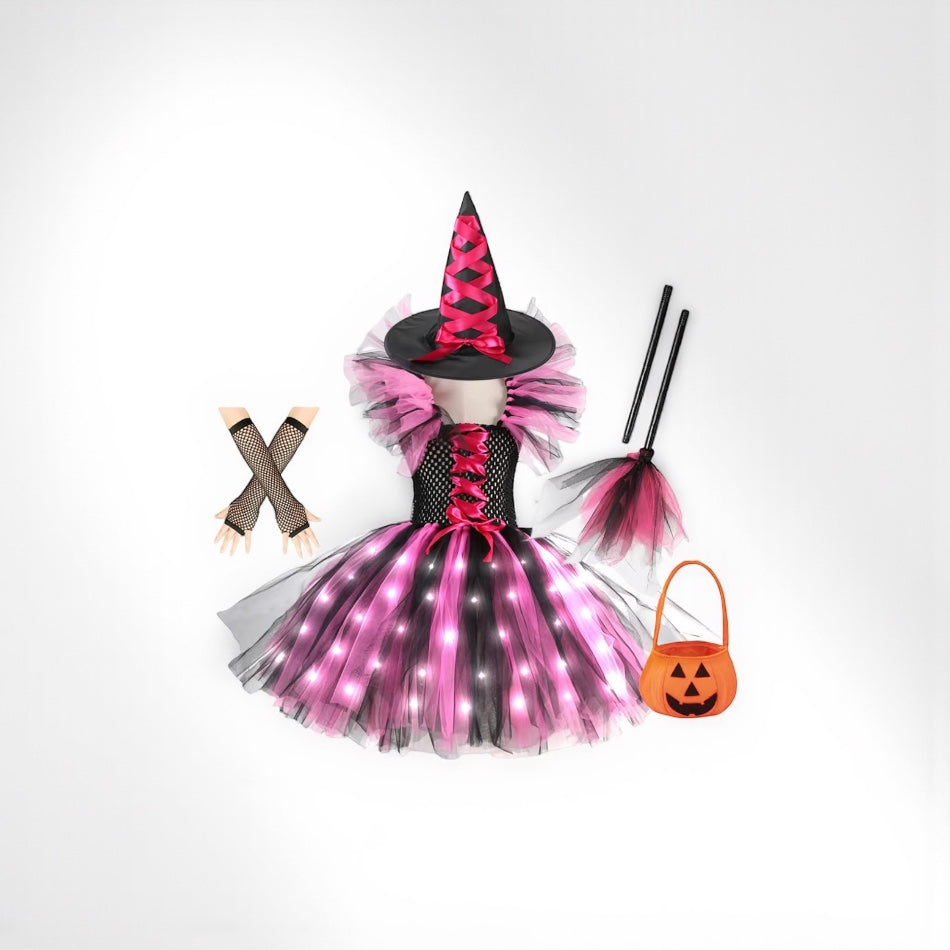 Glowing Spellbound Witch LED Costume for Girls 2025