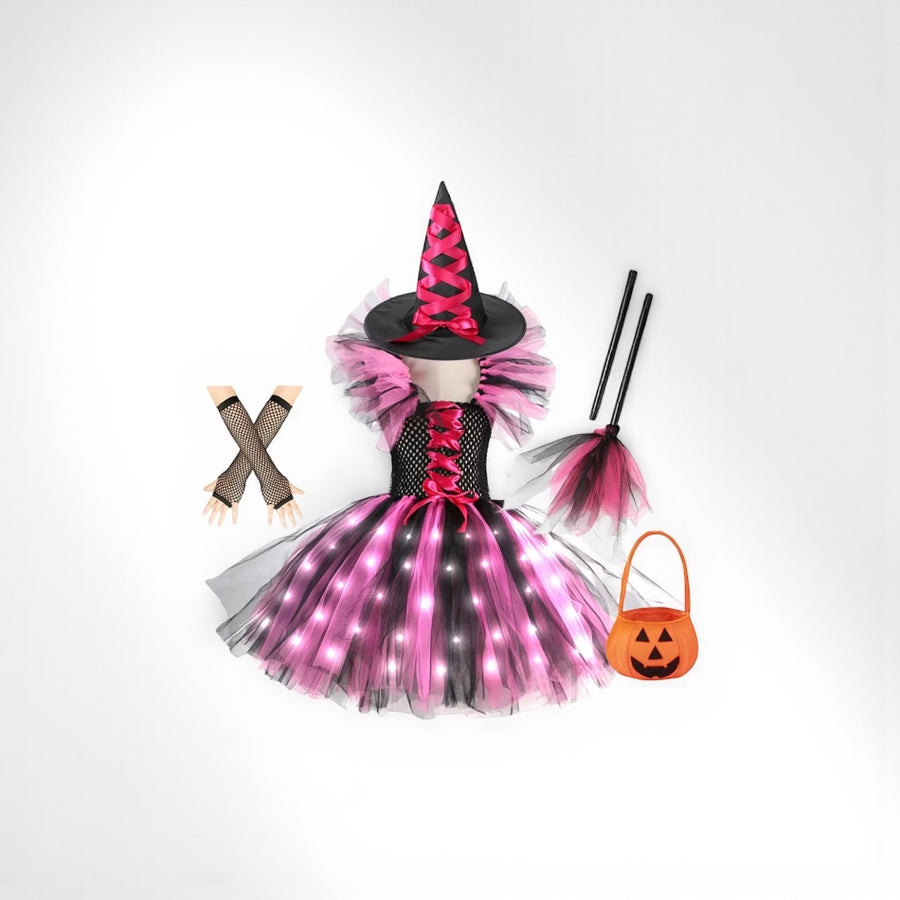 Glowing Spellbound Witch LED Costume for Girls 2025
