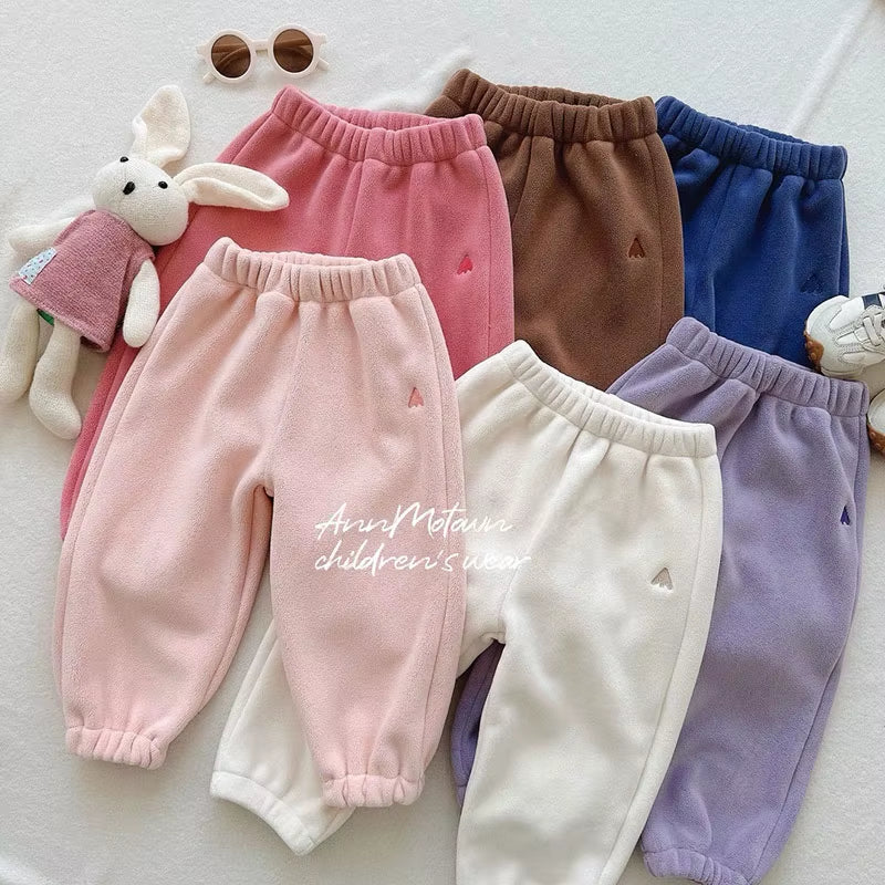 New Autumn Kids Clothes Set 2-7T Solid Color Girls Thicken Jacket+Pants Candy Color Cute Children Outfit 2PCS