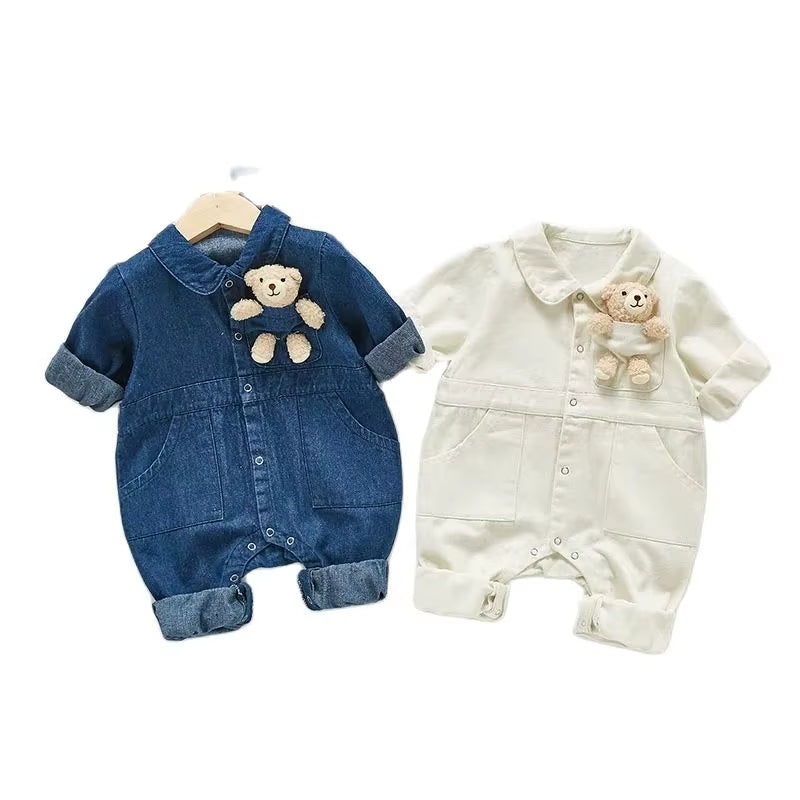 Spring Baby Clothing Rompers Denim Jumpsuit One Piece Outerwear