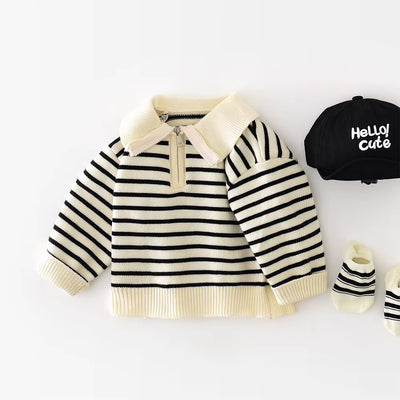 9M-3T Baby Sweaters Classical Striped Baby Boys Knitwear Toddler Girls Sweaters Boys Cardigans