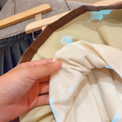 New Children'S Skirt 2025 Autumn/Winter New PU Leather Skirt Solid Color Hundred Fold Half Body Skirt Versatile