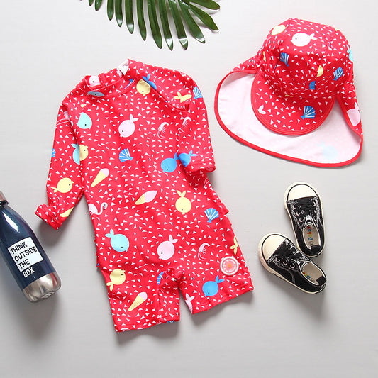 Korean baby girl infant sunscreen swimwear