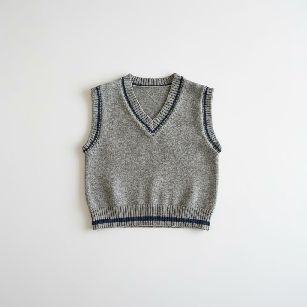 Boys' School Cotton Knit Vest – Spring/Autumn Style