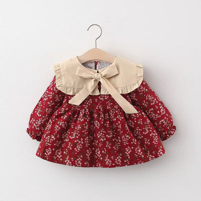 Autumn Newborn Baby Girls Clothes Toddler Dot Princess Dress for Girl 1 Year Birthday Christmas Dresses Infant Baby Clothing