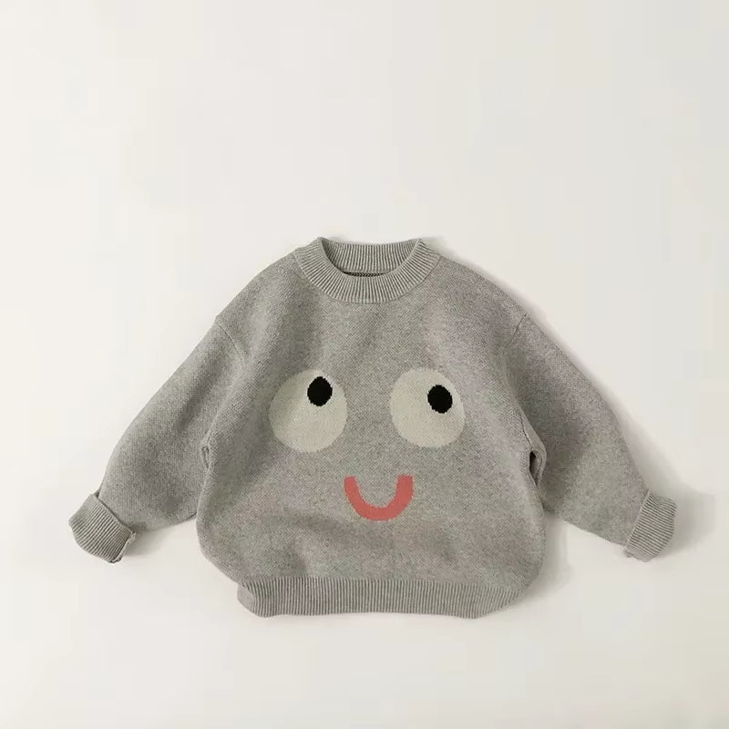 4604 Children Cartoon Sweaters 2024 Autumn Korean Baby Boy'S Knitted Sweater Fashion Cotton Pullovers
