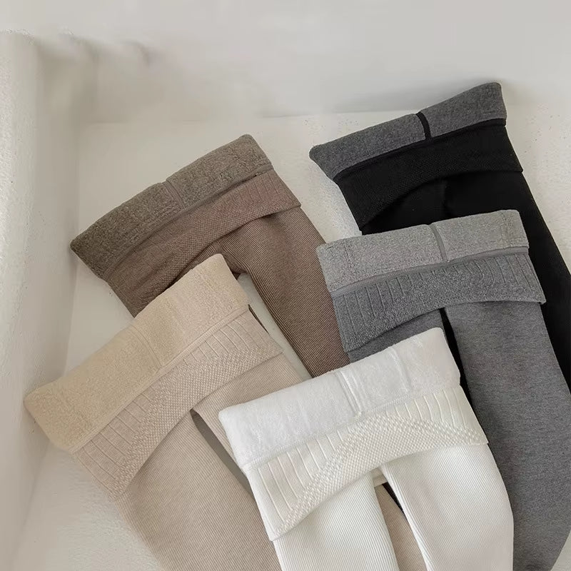 Kids Pants Solid Girls Tights Fur Lining Pantyhose High Elastic Girl Skinny Leggings for 3-12Y