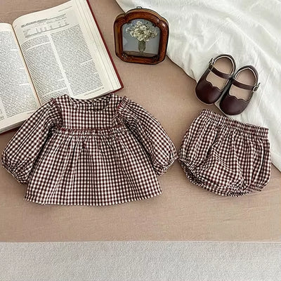 2024 New Autumn Newborn Baby Girls Clothing Set Long Sleeved Solid Color Knitted Pullover+Pants Toddler Baby Girl Clothes Suit