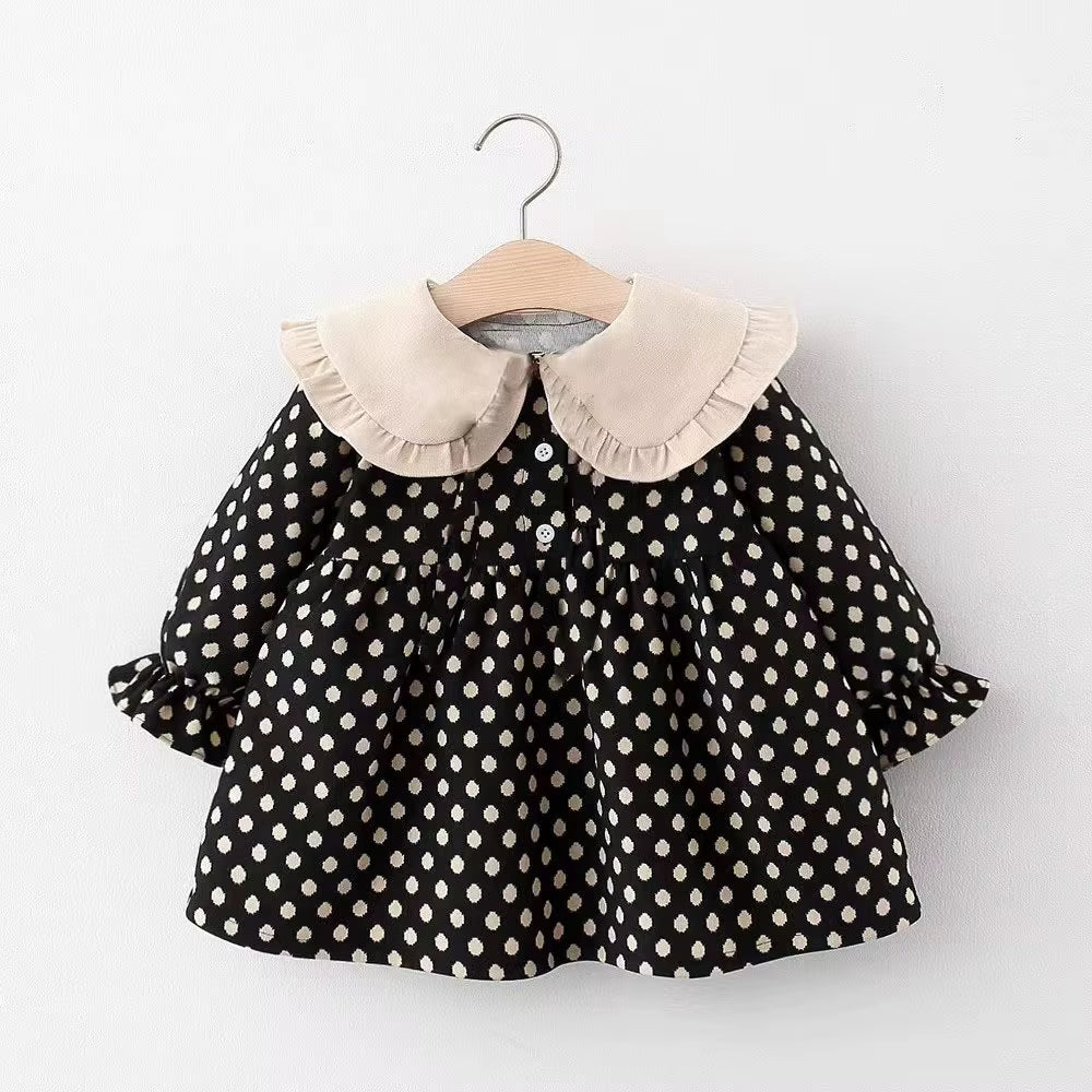 Autumn Newborn Baby Girls Clothes Toddler Dot Princess Dress for Girl 1 Year Birthday Christmas Dresses Infant Baby Clothing